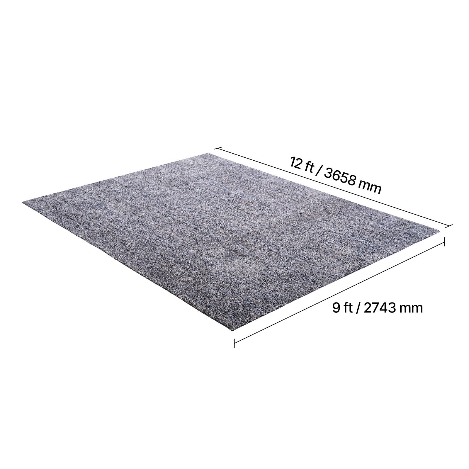 VEVOR Indoor Plush Area Rugs, 8 x 10 ft \u002F 9 x 12 ft Plush Carpet, Area Rugs Furry with Long Plushs Pile, Thick & Durable High-Pile Rug for High-Traffic Areas, Bedroom, Non-Shedding & Non-Slip Backing, Beige\u002FBlue-Gray