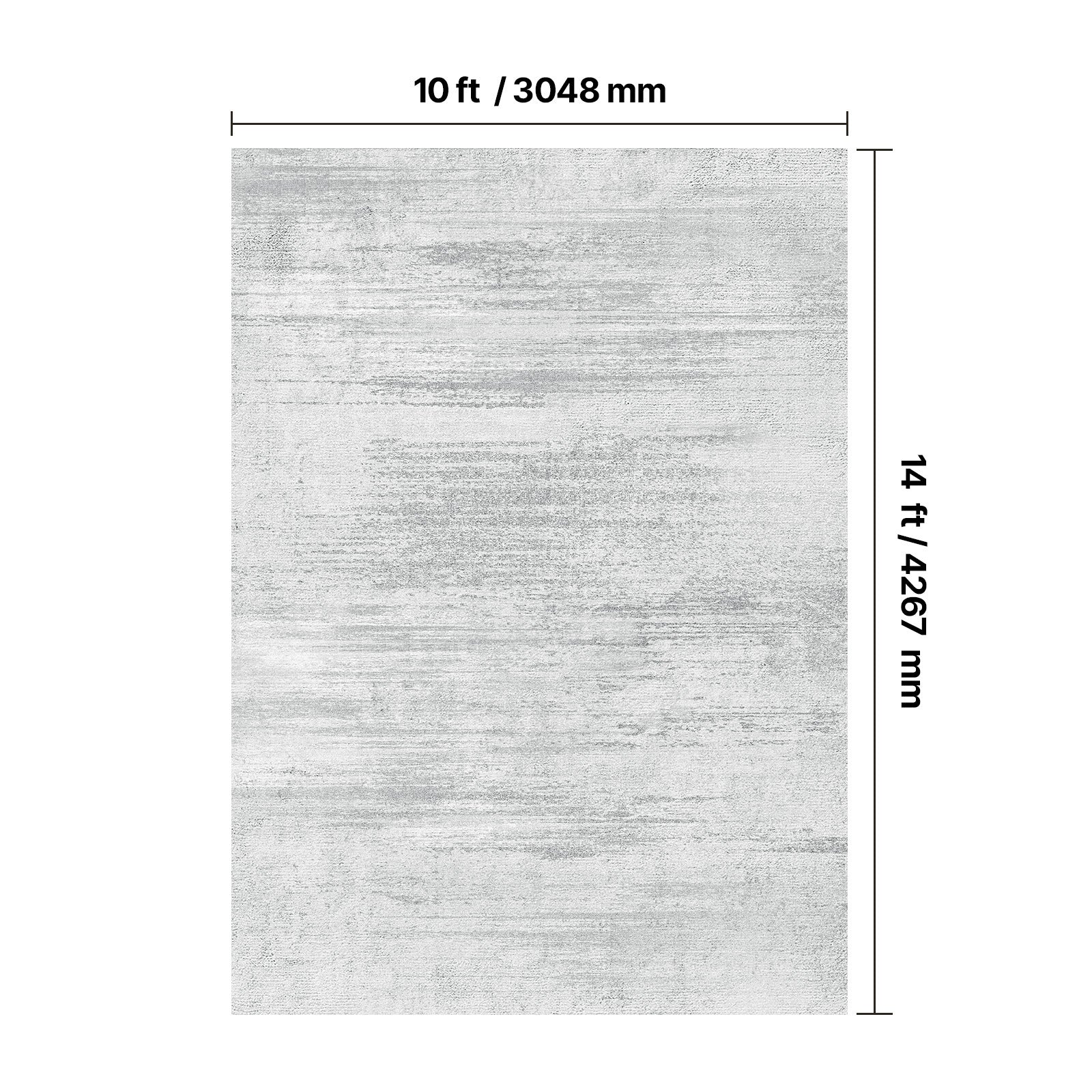 VEVOR Large Area Rug 10 x 14 ft Anti-Skid and Tear-Resistant Floor Mat Modern Gray